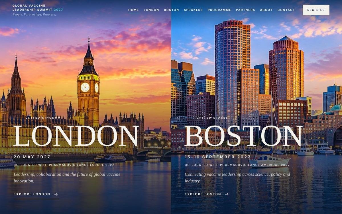 Global Vaccine Leadership Summit homepage